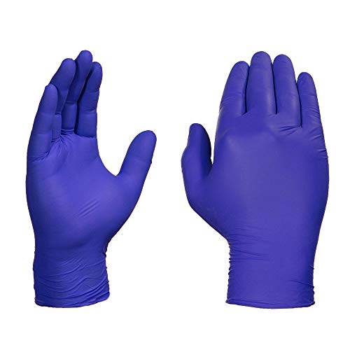 AMMEX Indigo Nitrile Disposable Exam Gloves, 3 Mil, Latex & Powder Free, Food-Safe, Textured, Non-Sterile, Small, Box of 100