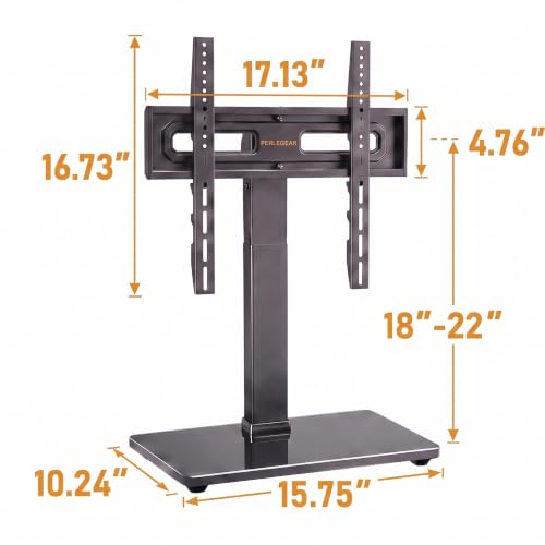 Perlegear Universal Swivel TV Stand Base for 32–70 inch TVs to 88lbs - size: 32-70 Inch