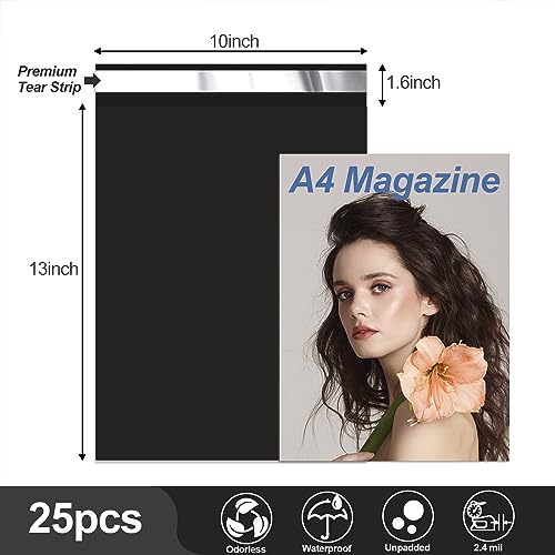 JinRuiKJ Thank You Poly Mailers 10x13 Inch, 25 PCS, Black - color: Black, size: 10*13inch 25pcs