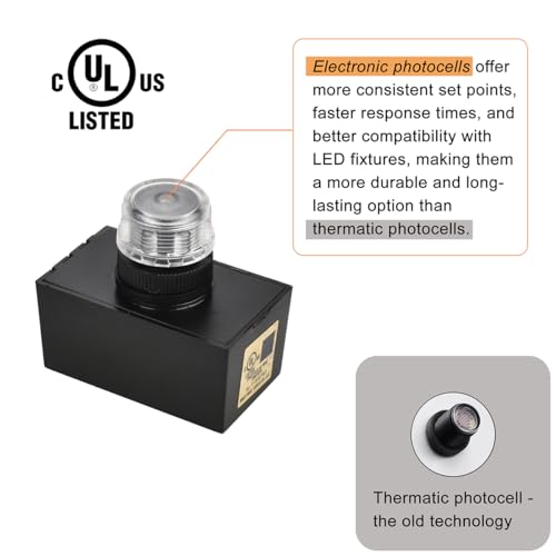 YCA1030 Dusk to Dawn Sensor, Hard-Wired Post Eye Photocell Sensor for Outdoor Lights, Automatic Light Control Switch, UL Listed - size: 1 Pack