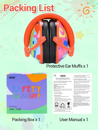 Dr.meter Toddler Ear Protection Noise Cancelling Headphones for Kids Autism - color: Print Dazzling