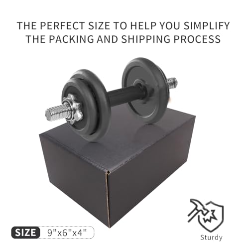 Shipping Boxes, 10Pcs Black 9x6x4in Corrugated Cardboard Box - color: Black, size: 9x6x4