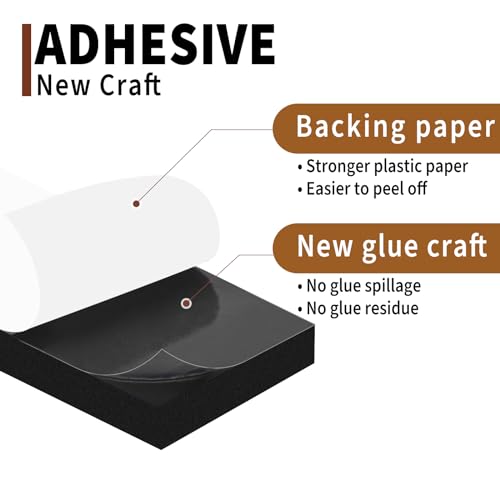 Yotache Adhesive Foam Tape 1/2" x1/8", Total 50 Feet Long - size: 1/2"x1/8"x 50FT