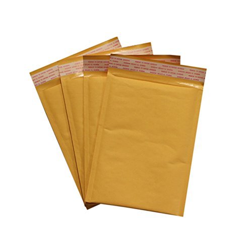 Secure Seal #0 6x10 Kraft Padded Bubble Mailer Shipping Envelopes (Pack of 25) - size: #0 6” x 10”
