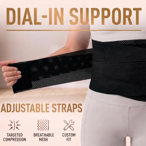 Breathable Mesh Back Brace for Daily Wear, Unisex Dual‑Layer Lumbar Support - size: M(Waist:30.7"-42.1")