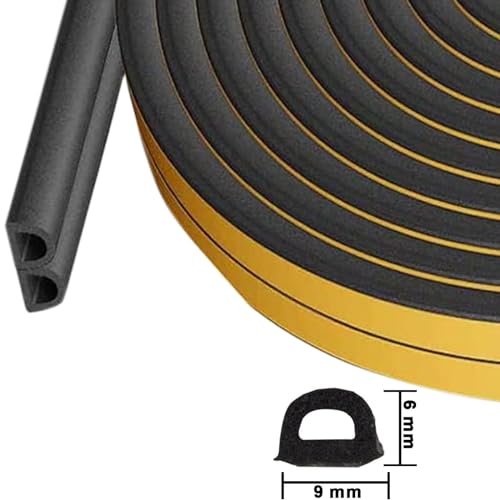 Weather Stripping Door Seal Strip, 32.8Ft Windows Insulation Tape, Black - color: Black, size: 32.8Ft