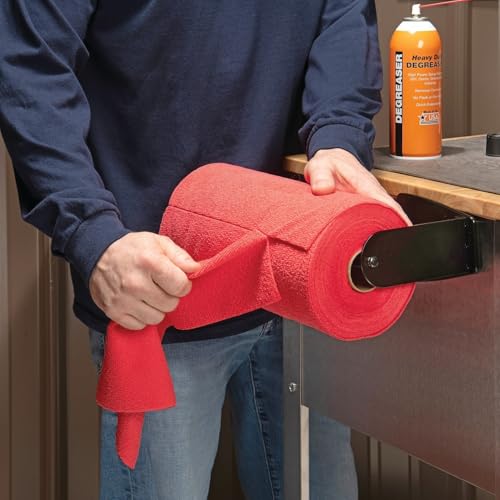 PIG ShopReady Microfiber Wipers| Durable Low-Lint Microfiber Rags | 50 per Roll | 12" W x 12" L | Red | PM50821-RD - color: Red
