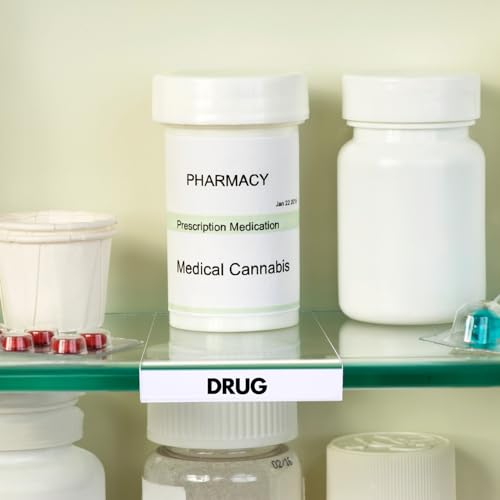 Containlol 30 Pcs PVC Shelf Label Holders with Insert Card, 6.5x3x0.6'' - size: 6.5x3x0.6''