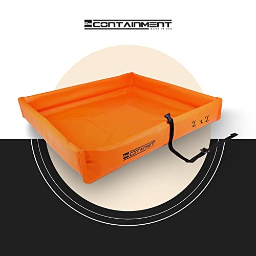 Duck Pond - 2’ x 2’ - Orange PVC - Made in USA - Secondary Containment Tray - color: Orange, size: 2' x 2'