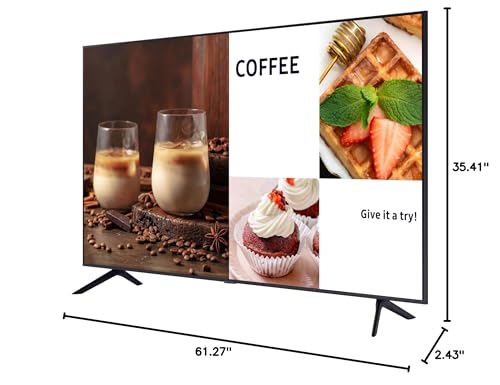 SAMSUNG 70-Inch Class Crystal UHD 4K BEC-H Series HDR Pro TV w/ 3D Surround Sound, PurColor, Contrast Enhancer, Use for Digital Signage Displays, Commercial TV, Alexa Built-In (LH70BECHLG, 2023 Model) - size: 70-inch, style: 2023 Version