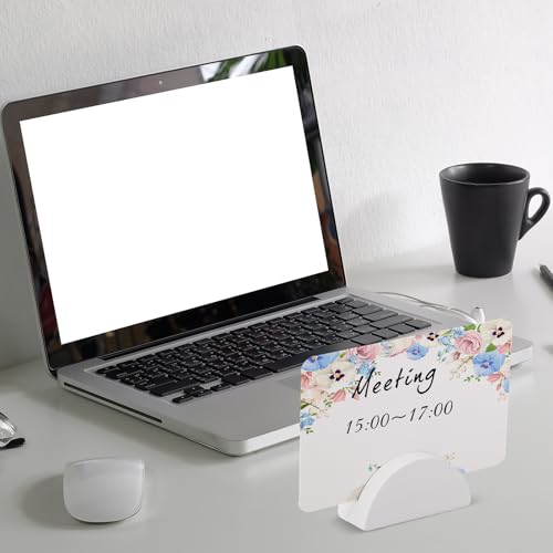 Colingmill 48 Pcs Small White Table Wood Number Stands Card Holders