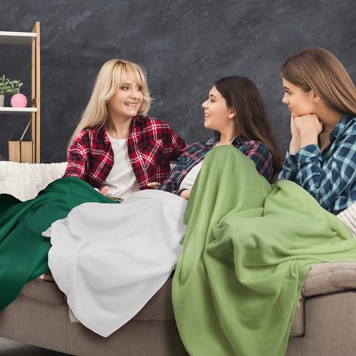 Kinlop 60 Packs Throw Blanket Bulk 60 x 50 Inch Fleece Throw Soft Blankets Warm Cozy Lightweight Plush Blanket for Bed Couch Sofa Pet Office Wedding Gifts Travel Camping (Classic Color) - color: Classic Color