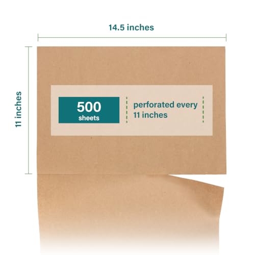 Elementree Brown Packing Paper Sheets for Moving & Shipping - 500 Count (458 Feet) - 14.5" x 11" Sheet Size - Sustainable Void Fill Packaging Made in the USA - Kraft Paper Thickness (00921) - size: 500 Sheets