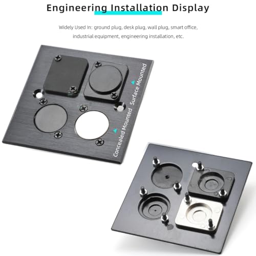 PENGLIN 10PCS Panel-Mount Blank Plate, Zinc Alloy Rack Mount Plate - color: Silver, size: Two holes(10PCS)
