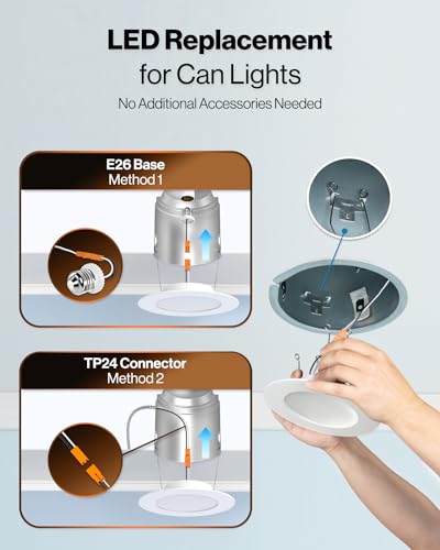 Sunco 2 Pack 6 Inch Retrofit LED Recessed Lights with Night Light, 5CCT - size: 2 Pack