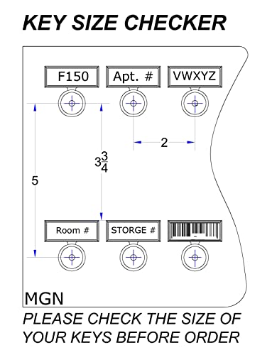 Key Rack, Key Holder # 55MWN, Extra Space 55 Bolted Metal Hooks with Customize Nameplate, (60 Sets of Tag & Ring Included) - Made in USA - color: White
