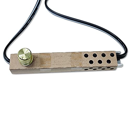 Zing Ear ZE-02 Rotary Dimmer Switch for Floor Lamps Halogen Incandescent LED Lights Bulbs 120VAC 240VAC 500W MAX Part Replacement Kits Repair Tools Paper Outer Shell Easy to Install Durable
