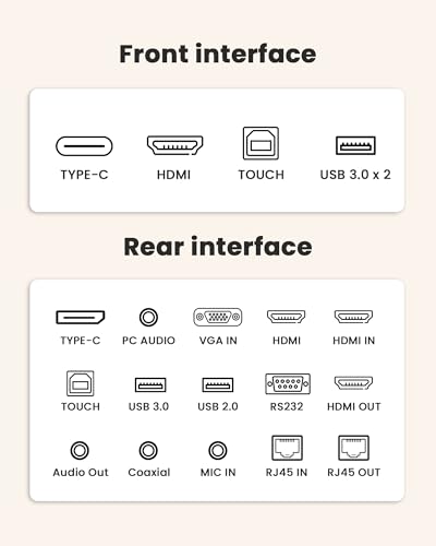Interactive Smart Board for Classroom, 55” 8+128 GB Electronic Digital Whiteboard Built-in Android OS & Open App Ecosystem - 4K Touchscreen Smartboard for Home Office School Studio Display - size: 55” Android