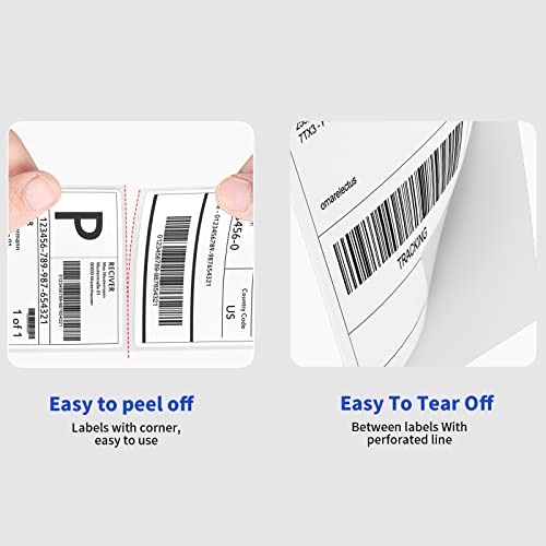 4" x 6" Fanfold Direct Thermal Labels, 1000 Per Stack, White Perforated Shipping Labels Compatible with Zebra, Elton Printers(20 Stacks) - size: 1000 Labels/Stack, style: 20 Stacks