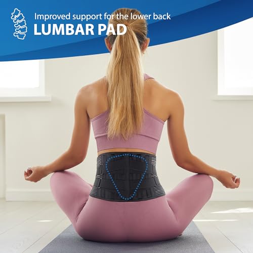 ORTONYX Lower Back Support Brace Lumbosacral Support Belt for Men and Women - size: M (37"-44")