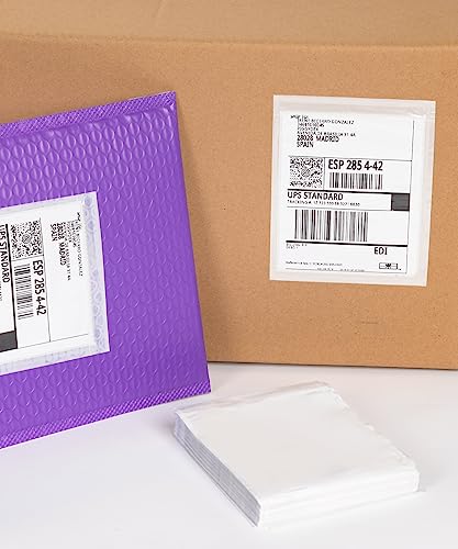 100 PCS 4.5"x 5.5" Clear Self-Adhesive Packing List Envelopes - Shipping/Mailing Pouch Enclosed Bags for Packing Slips Invoice Label - style: 100 -Plain