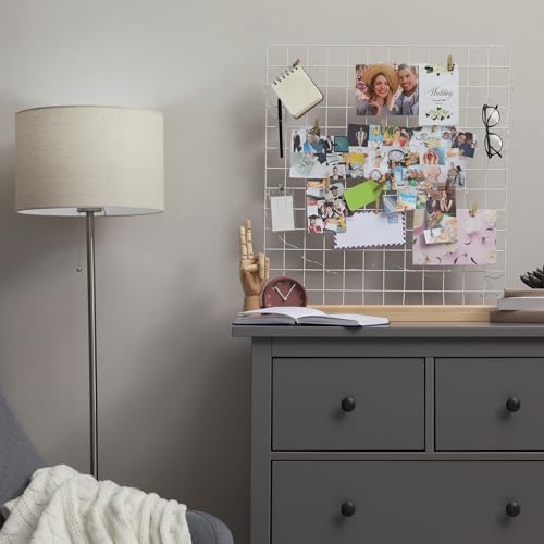 PATIKIL 12"x20" Wire Grid Panel, 2 Pack Board Photo Pictures Memo Display Grid Panels Hanging Organizer Wall Decorative Panel for Home Office Wedding, Black - color: Black, size: 12x20 Inch