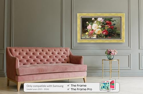 Contemporary Gold 32" Deco TV Frame for Samsung The Frame/Pro TVs - color: Gold, size: 32"