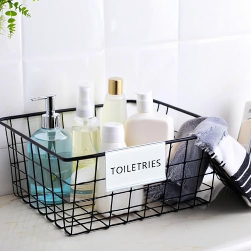 Diteje 20 Pack Wire Shelf Label Holders with Paper Inserts, 3.94x1.50inch - size: 3.94x1.65in