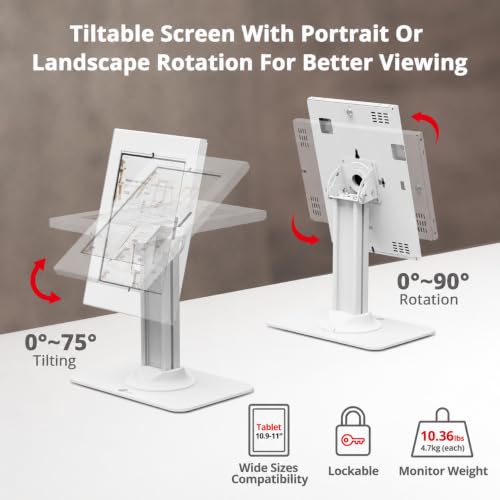 SIIG Anti-Theft Tablet Kiosk Stand for 10.9"-11" Tablets, CE-MT6A11-S1
