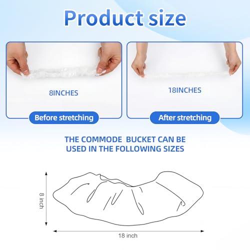 Dunzoom 400 Pcs Potty Liners with Portable Potty Training Bags 18" x 8"
