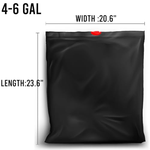 BEIDOU-PAC 4-6 Gallon Trash Bags Drawstring, 75 Count Bulk, Black & Unscented Multi-purpose Garbage Bags for Business Home Bathroom Kitchen Commercial and Industrial - style: 4-6 Gallon |75 Count