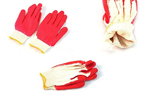 28" RK Orange Safety Traffic PVC Cones, Black Base with One Reflective Collar (8 Cones + (8 Pairs) Knit Red Palm Gloves) - size: 8 Cones + (8 Pairs) Knit Red Palm Gloves