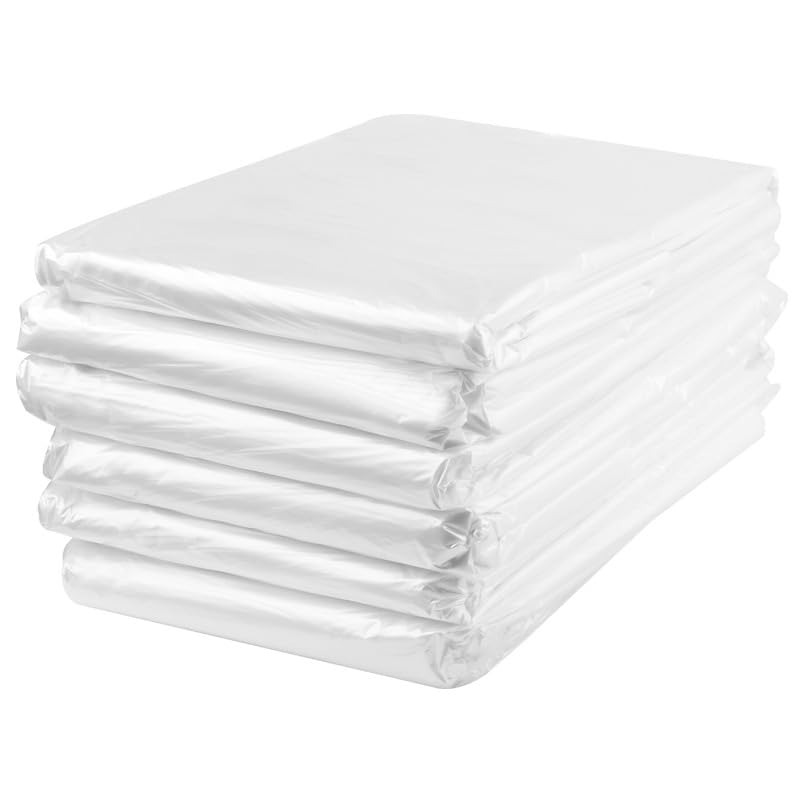 Heavy-Duty Trash Bags, 53-59 Gallon, 51 x 59 Inch, 50 Count Flat-opening garbage bags, Industrial Strength for Construction, Kitchen, Restaurant.Thickened garbage bags,130cm x 150cm