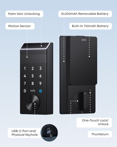 eufy Security Smart Lock FamiLock E34 with Palm Vein Recognition - style: Palm Vein