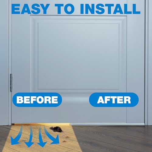 Pangda 2 Pcs Under Door Seal Door Bottom Seal 36" Long 1 3/4" Wide, White - color: White