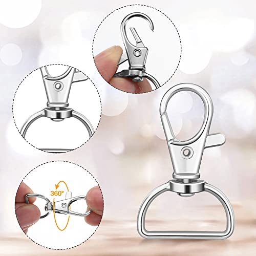 Hotop 56 Pcs D Rings Purse Hardware for Bag Making, 25 mm, Silver - color: Silver, size: 25 mm