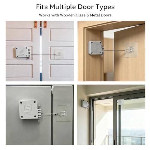Lily's Home Drill-Free Automatic Door Closer - Strong Spring Tension, Full Control on Closure Speed & Strength, for Sliding Screen, Storm, Bathroom, Bedroom & Cabinet Doors(2 Pack - White) - size: 2 Pack - White