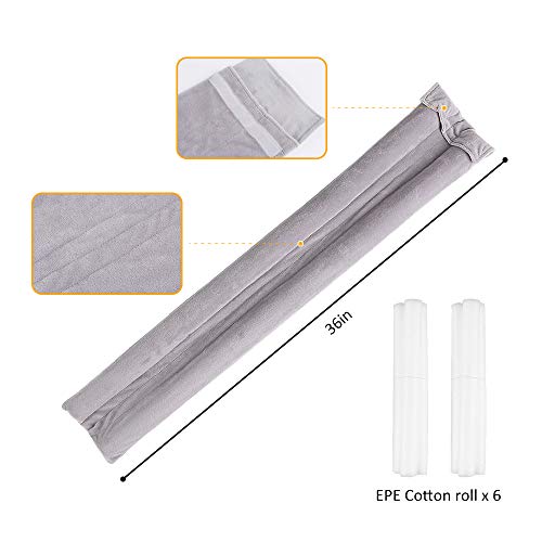 VISEMAN 36 Inch Under Door Stopper, Door Noise Blocker - color: Gray