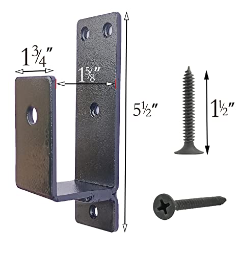 2x4 Door Barricade Brackets. Upgrade Door Barricade Security Bar Provide Our Home Under The Safety Environment. Door Metal Bar Bracket for Your Home, Garages, Basements, Sheds, Warehouses, Backyards. - style: black