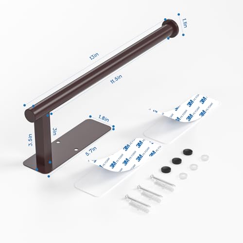 ASTOFLI Paper Towel Holder Under Cabinet No Drilling, Self Adhesive Paper Towel Holder Wall Mount for Kitchen Rack, Under Counter Napin Holder No Drill, RV, 304 Stainless Steel, Oil Rubbed Bronze - color: Bronze