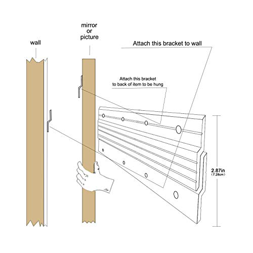 AENTGIU French Cleat 30 inch,2 Pairs Heavy Duty Aluminum Z Clips/Bar Hanger - size: 30 inch, 2 Pair(4 Pcs)