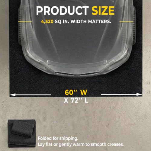 Heavy Duty Oil Spill Mat, Oil Mat, Garage Floor Mats for Under Car, 60"x72" - size: 5' x 6' (Rectangular)