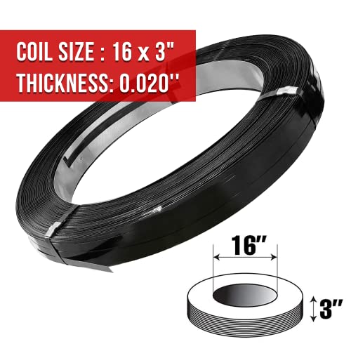 8NET Steel Strapping Band, 2,050' Length x 3/4'' Width x 0.020'' Thickness (1,750 lbs Break Strength), Cut Resistant Pallet Banding, Heavy Duty Metal Strap (1 Roll) - color: 1 Roll, size: 3/4" W x 2,050' L