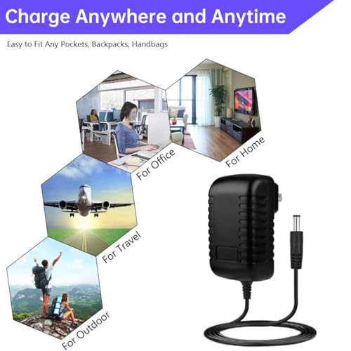 12V AC/DC Adapter Compatible with Cassida Omni-ID 2-in-1 Currency Counterfeit Detector and ID Verifier Identification Verification Lights Bill Checker DC12V 12VDC Power Supply Cord Charger