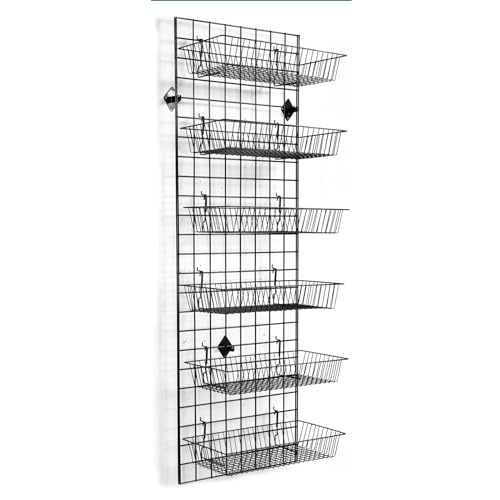 Heavy Duty Gridwall Panels Commercial Grade Grid Panel for Retail Display Wall, 2' Width x 5' Height, White (Pack of 4) - color: White, size: 2'x5'(4 Pack)