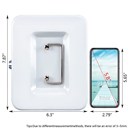 KYODOLED Medium Cash Box with Money Tray,Small Safe Lock Box with Key,Cash Drawer,7.87"x 6.30"x 3.54" White Medium - color: White, size: Medium