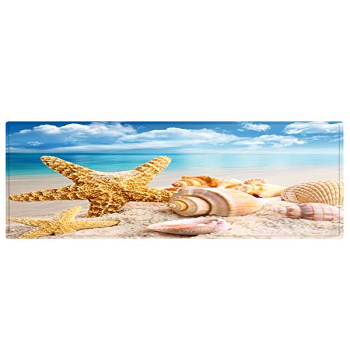 LYFANS Floor Mat, 47x18 inches, Conch Beach Theme - color: Multi13, size: 47x18 inches