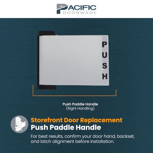 Adams Rite Push Paddle Storefront Door Handle, 6"x4.5", Left, Aluminum, PD - color: Aluminum Silver, style: Left Hand