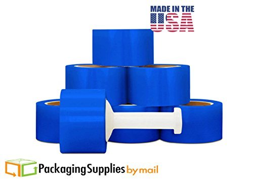 PSBM Dark Blue Mini Stretch Wrap with Handle 3" x 1000' 80 GA 18 Rolls - color: Blue, size: 3 Inch