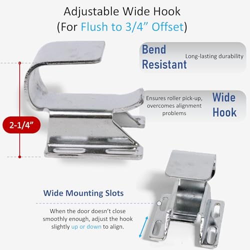 Awoco 1094-X26 Extra Wide Hook Only (Flush to 3/4" Offset), Compatible with Kason 1094 and 1095 Door Closers - style: Flush to 3/4" Hook